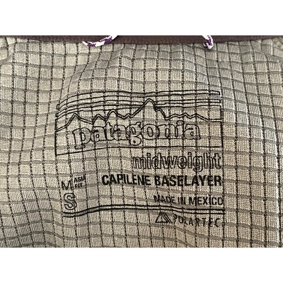 Patagonia Women's Small Midweight 1/4 Zip Capilene Baselayer Top Light Gray - Picture 6 of 7